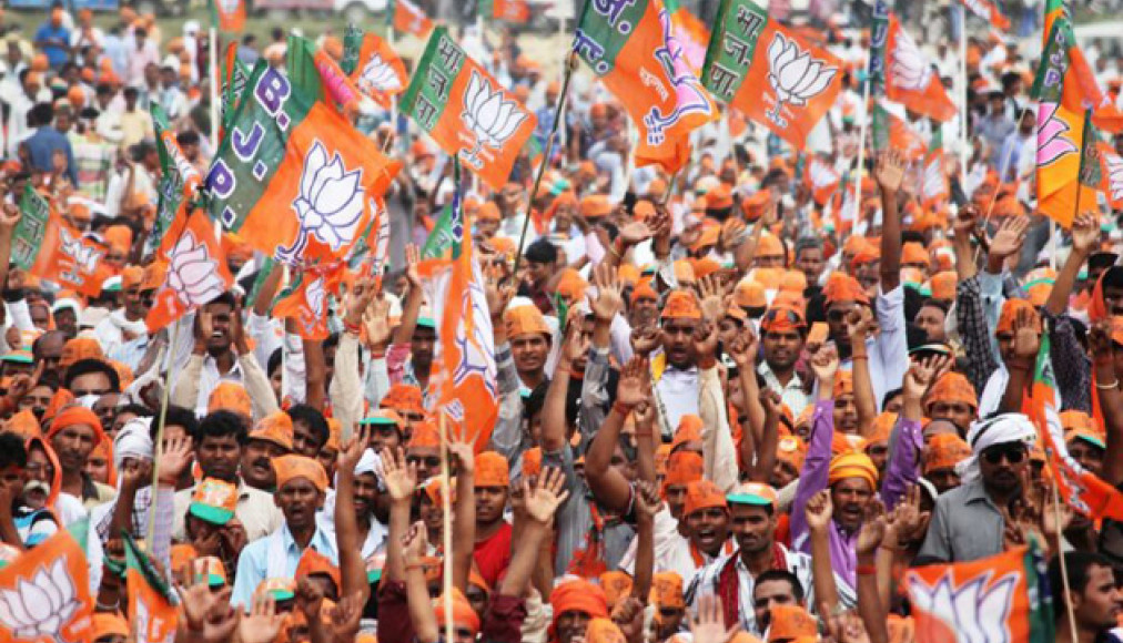 Supporters du BJP, le parti nationaliste hindou en Inde Supporters du BJP, le parti nationaliste hindou en Inde / © Wikimedia Commons/CC BY-SA 2.0/Bharatiya Janata Party